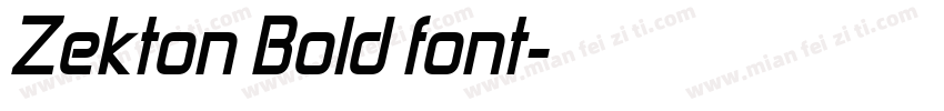 Zekton Bold font字体转换